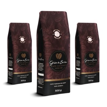 KIT 3 Pacotes - Café Gourmet - Torrado em Grãos - 500g cada